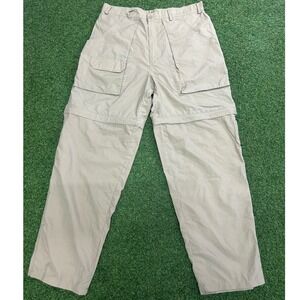 Guide Gear Convertible Cargo Hiking Pants Mens 32 Khaki Tan Zip Off Shorts